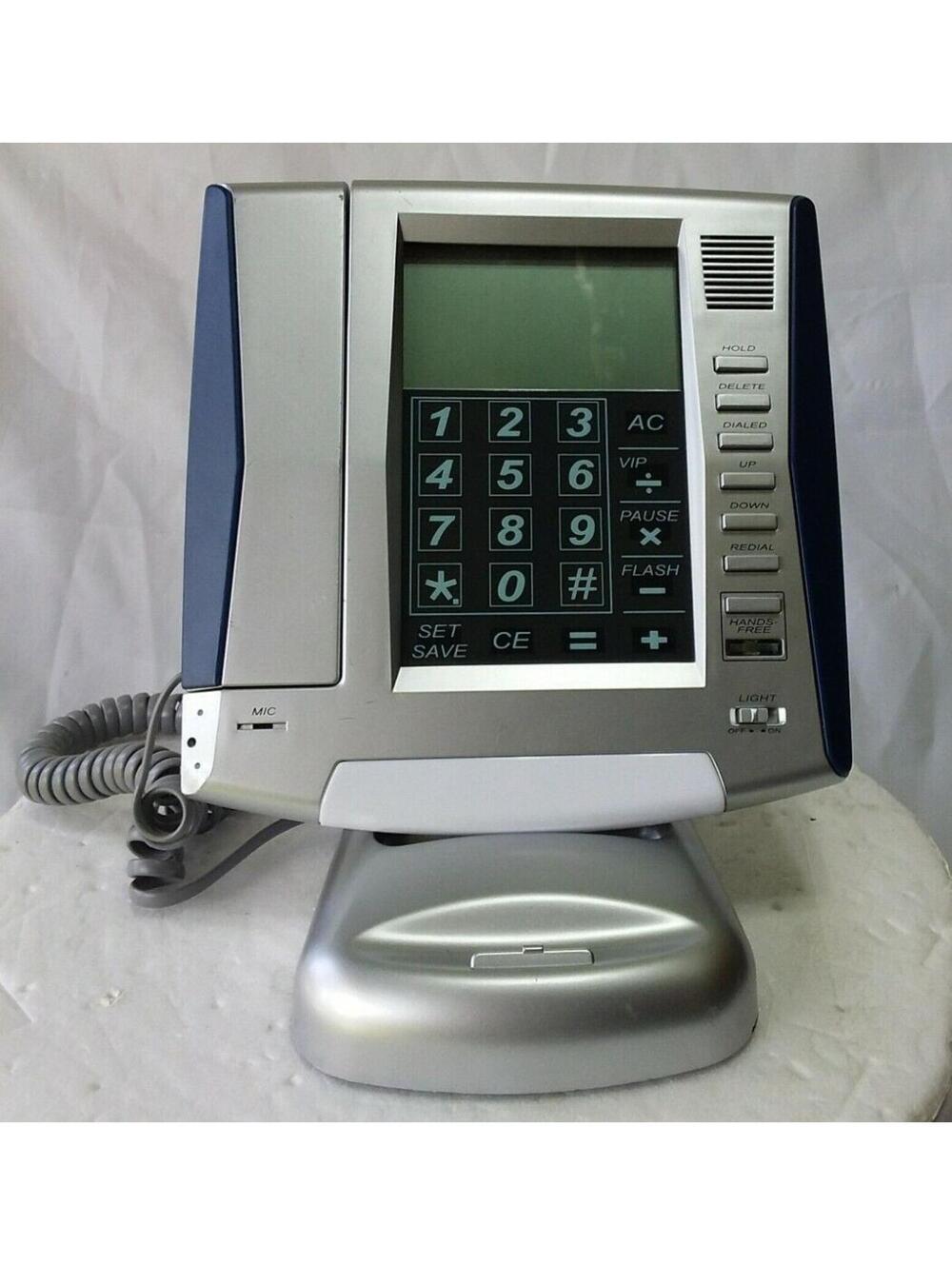 HONWELL 1502084 Large Button Hands-Free Corded Desk Phone Vintage Silver Tested